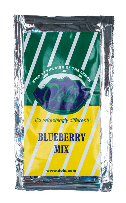 Del's Lemonade Blueberry make at home mix packet front