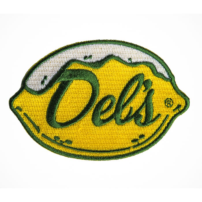 Del's Iron On Patch of Logo