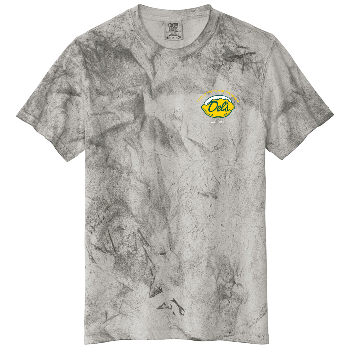 comfort colors tie dye squid front gray