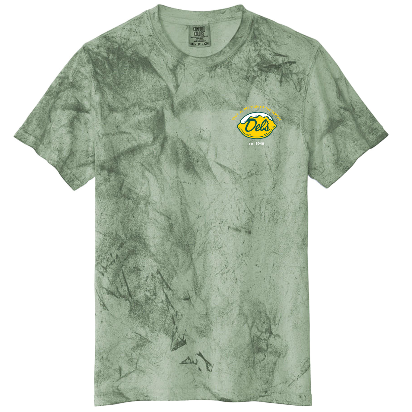 comfort colors tie dye squid front green