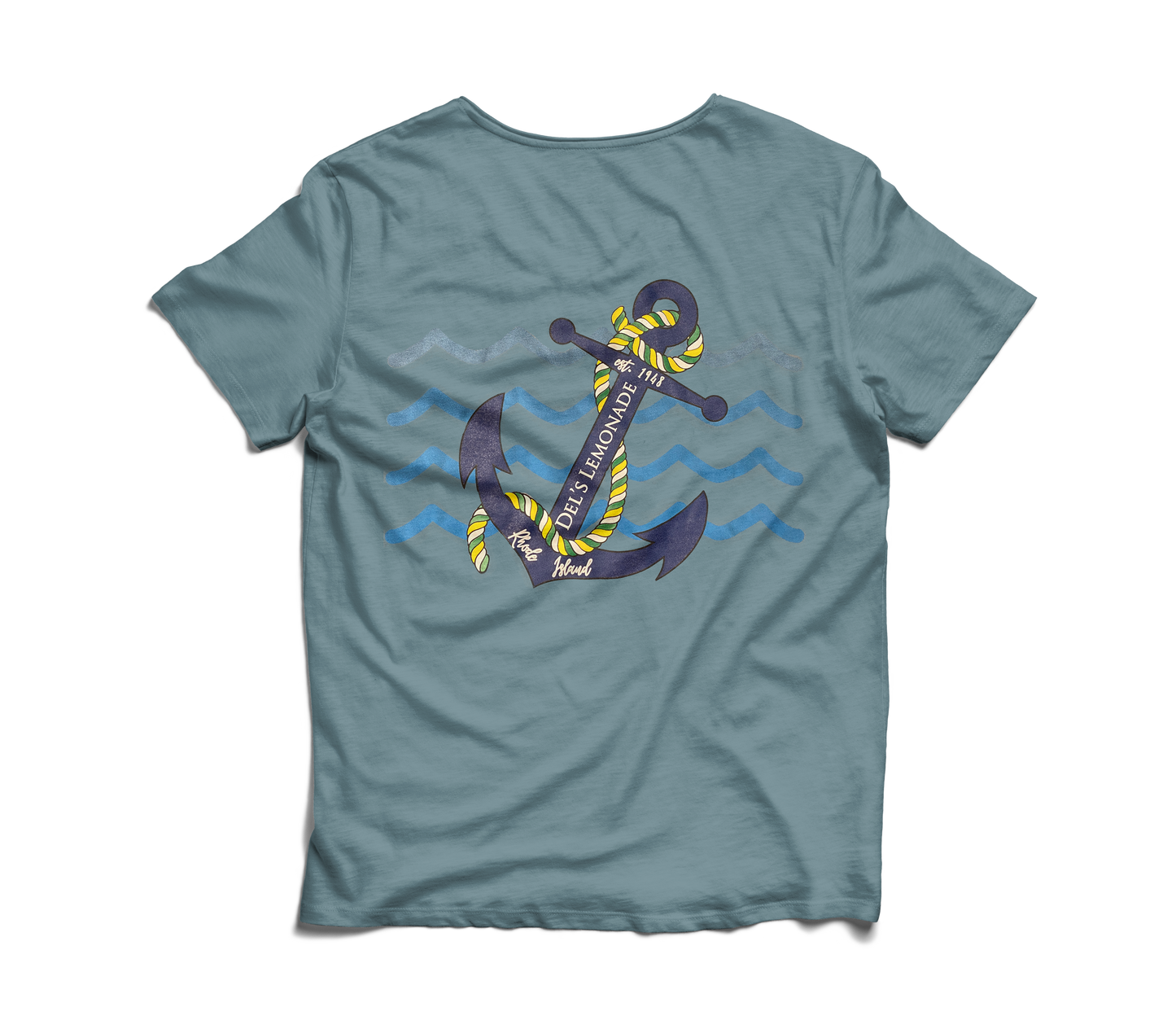 dels anchor t shirt blue back
