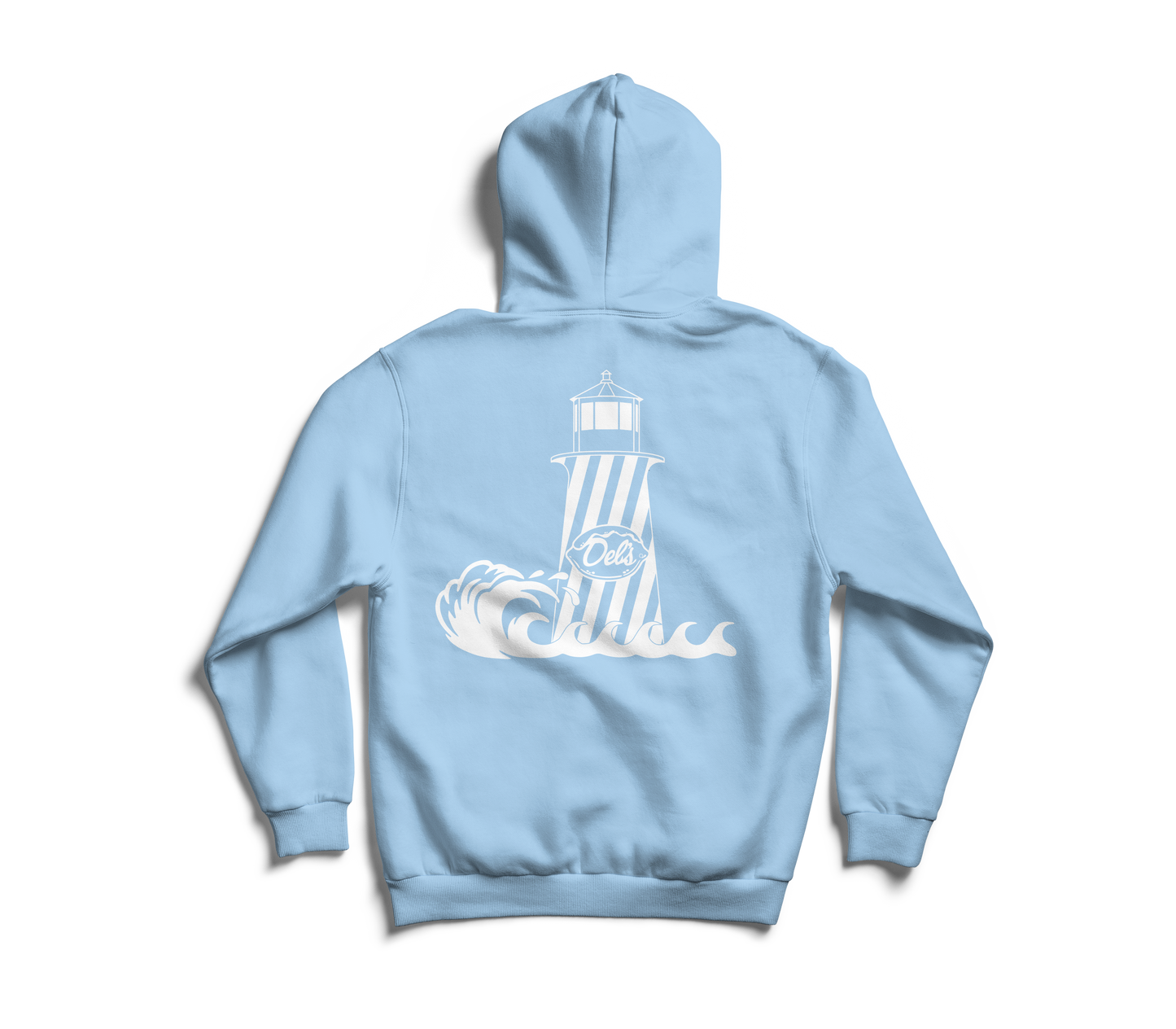 light house hoodie skyblue back