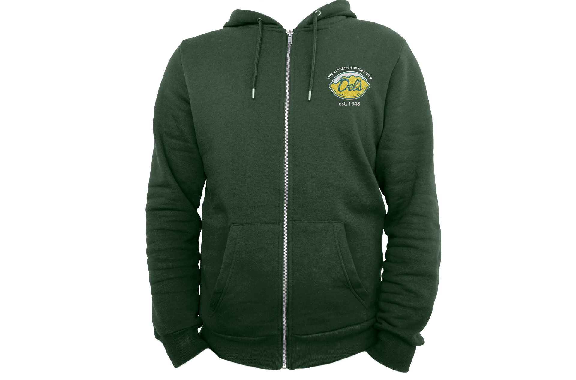 Del's Embroidered Logo Zipped Hoodies – Del's Lemonade